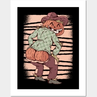 Cheeky pumpkin shows his butt Posters and Art